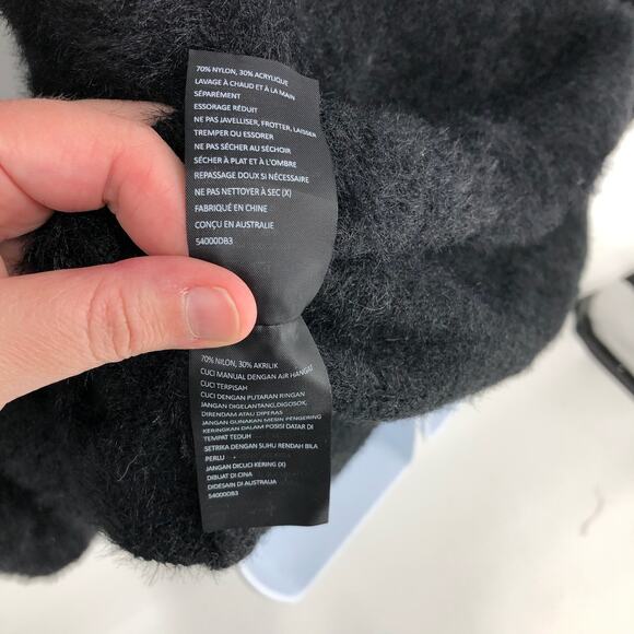 BARDOT Women's Knit Mini Dress Medium Black Bell Sleeve Mock Neck NWOT - Picture 11 of 13